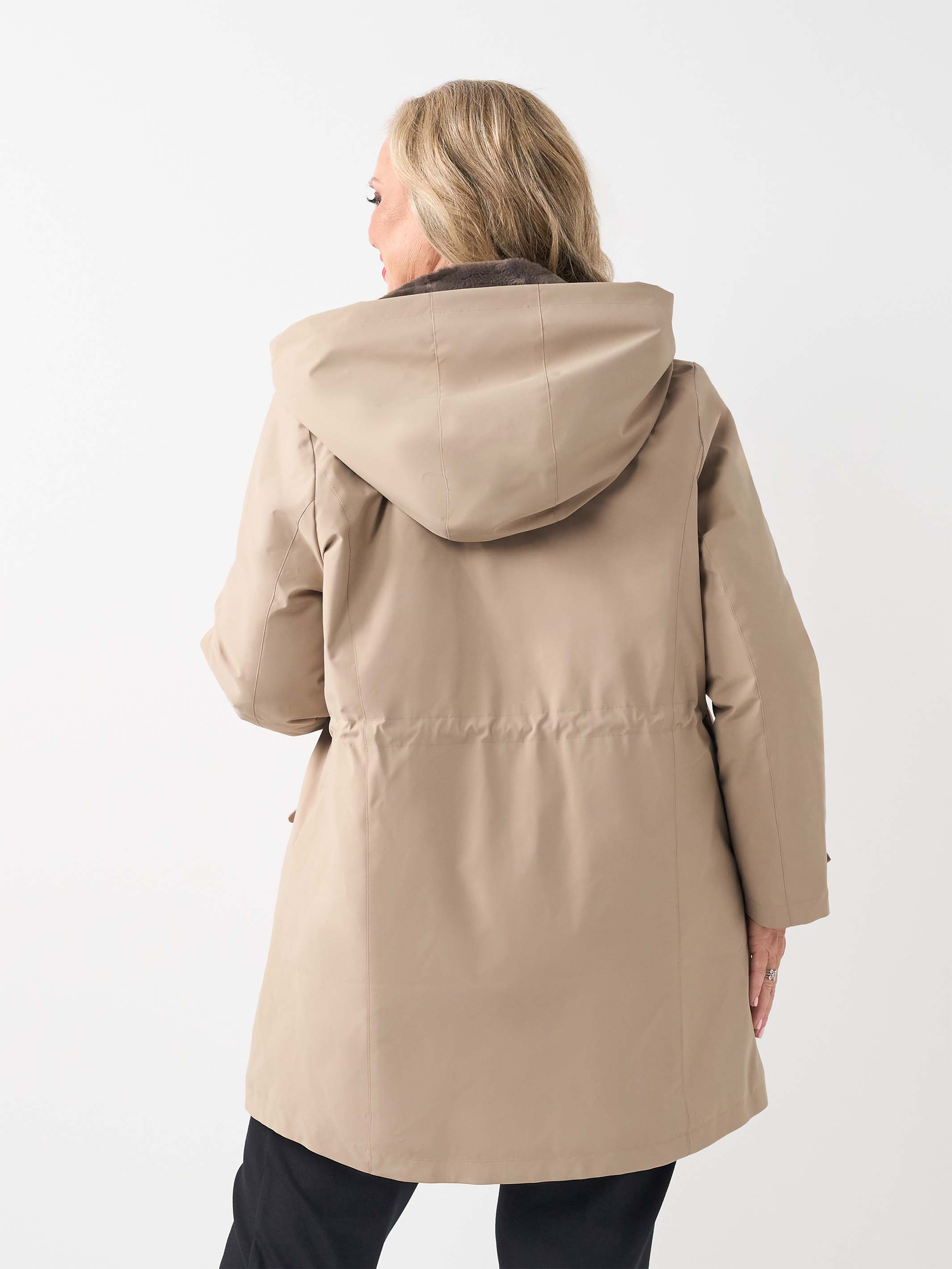 Zip-Off Hood All Weather Jacket - Beige – Swish Fashion