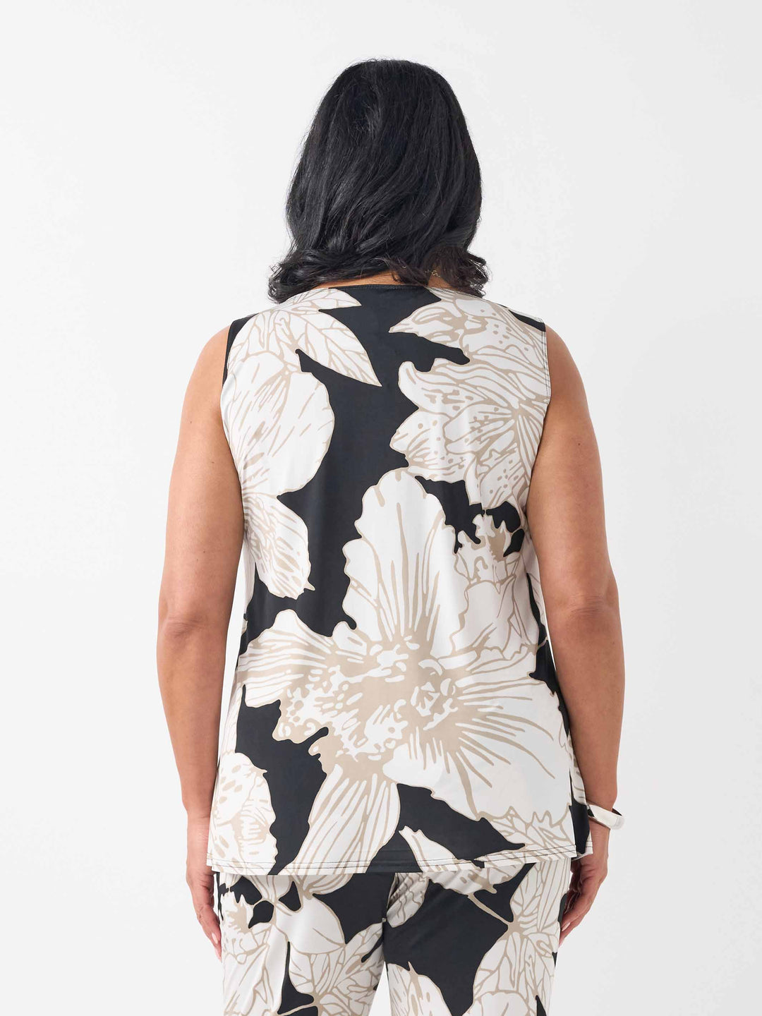 Printed Jersey Cami - White Lotus