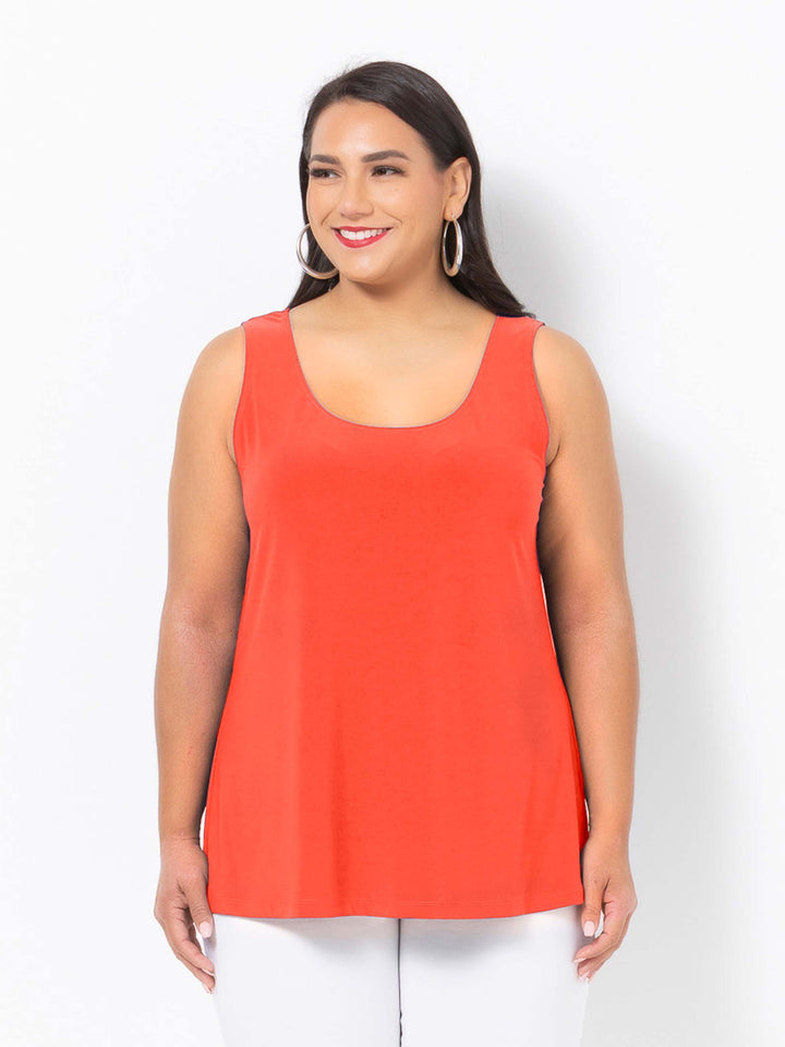 Fashion Plain Jersey Cami - Orange