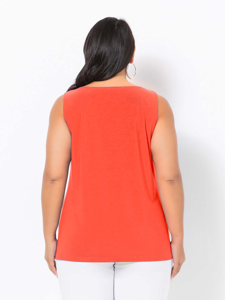 Fashion Plain Jersey Cami - Orange