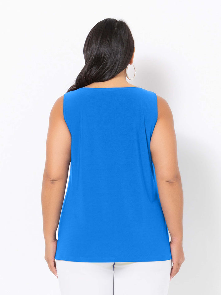 Fashion Plain Jersey Cami - Turquoise