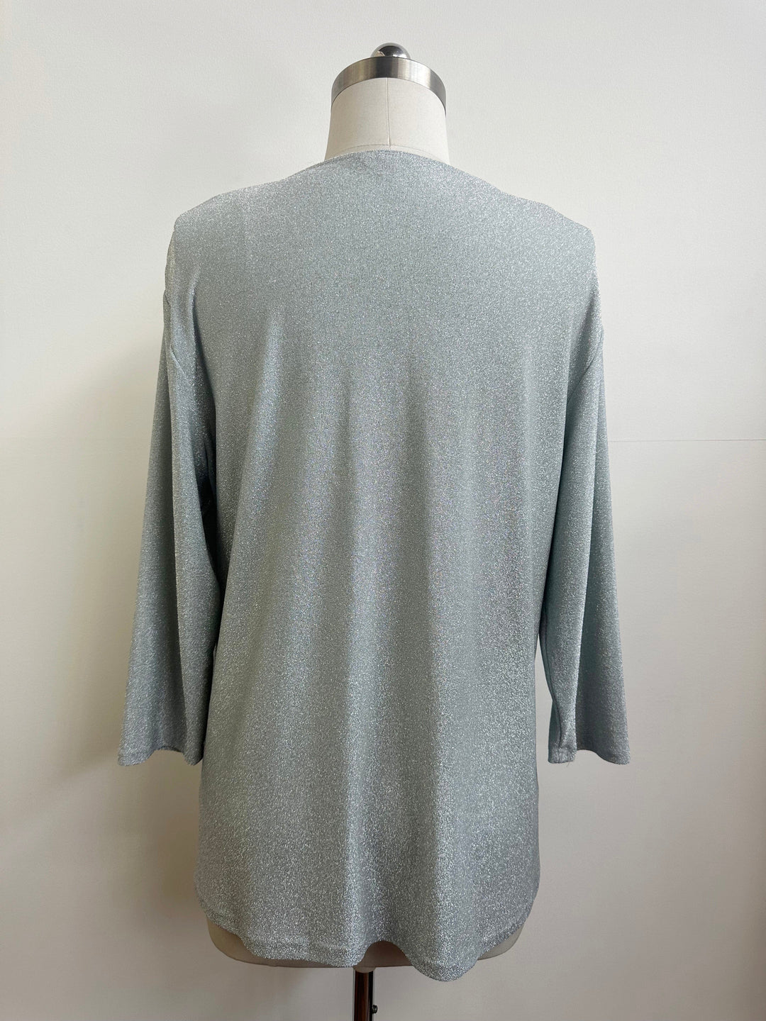 Long Sleeve Twist Top - Silver