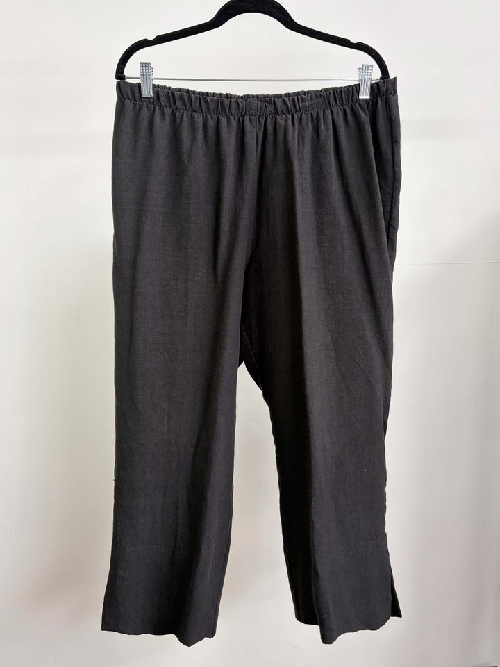 Plain Straight Leg Pant - Black