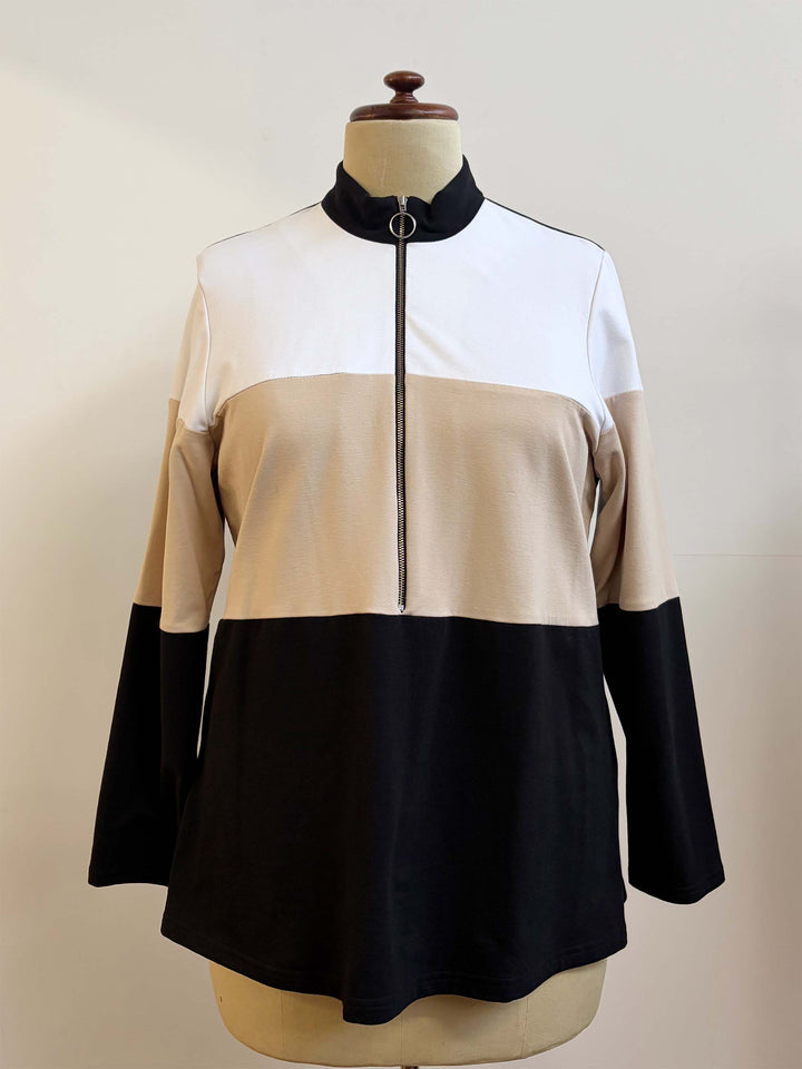Tri Colour Active Top - White