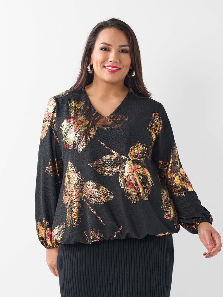 V-Neck Evening Top - Metallica