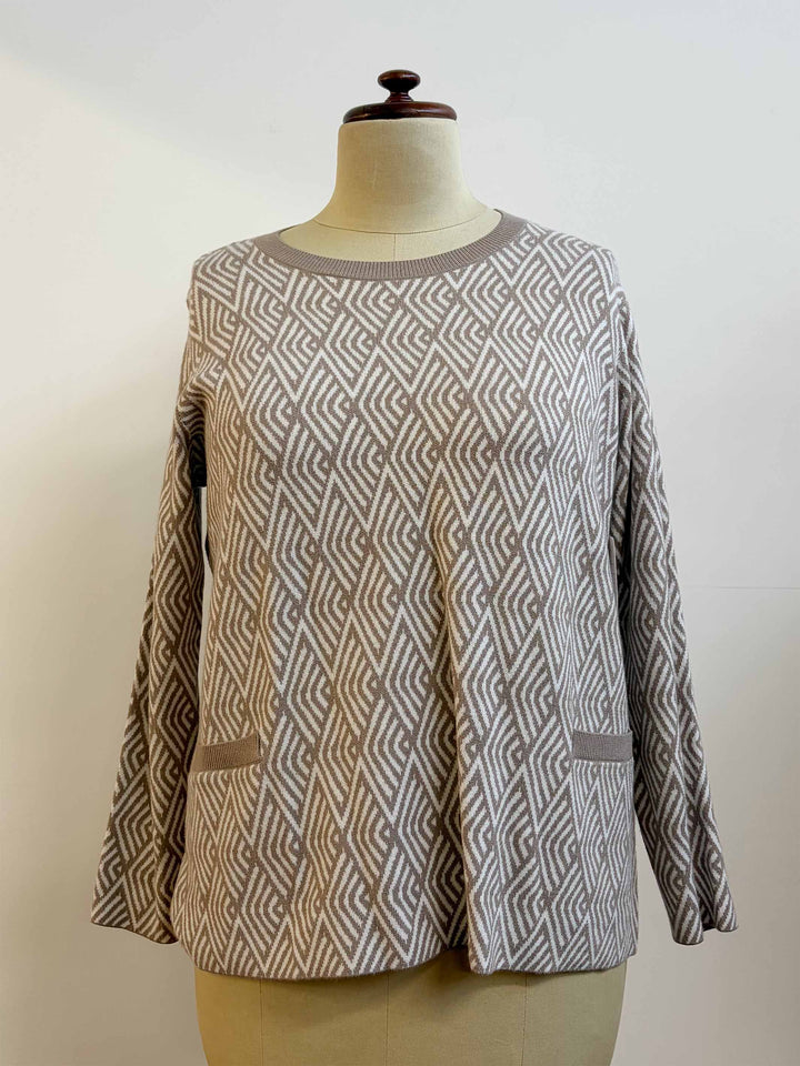 Front Pockets Jumper - Putty
