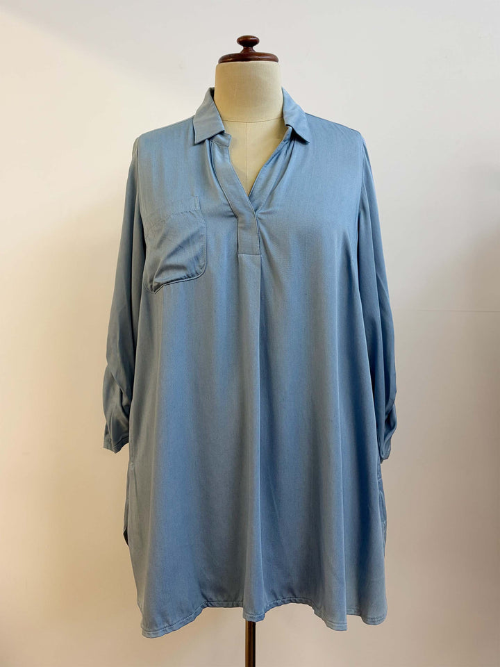 Collared Top - Blue