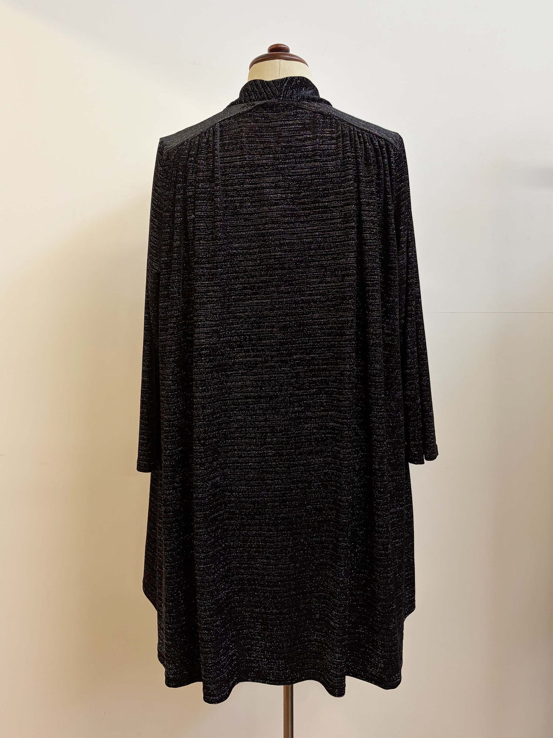 Open Front Velvet Jacket - Black