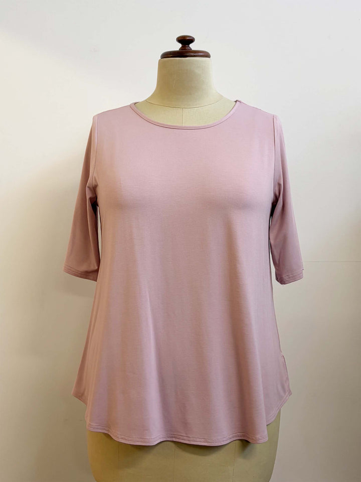 Plain Basic Tee - Dusty Pink