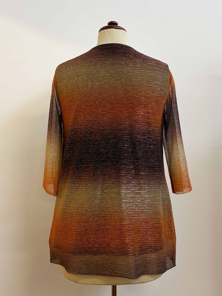 V-Neck Twist Top - Ombre Bronze
