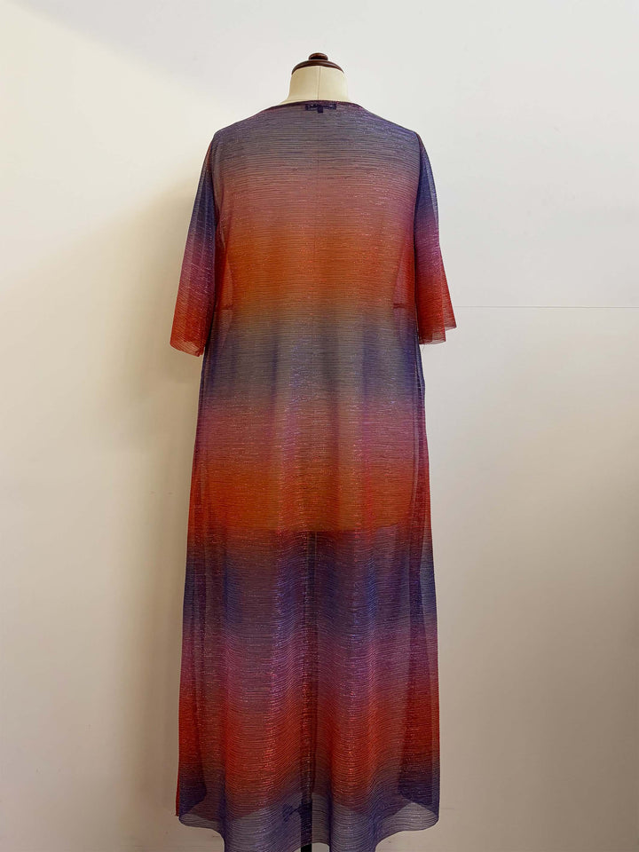 V-Neck Twisted Front Dress -  Purple