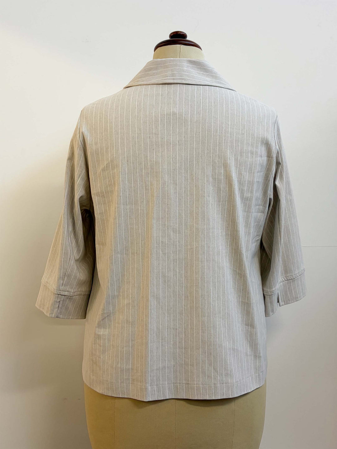 Striped Blazer - Beige