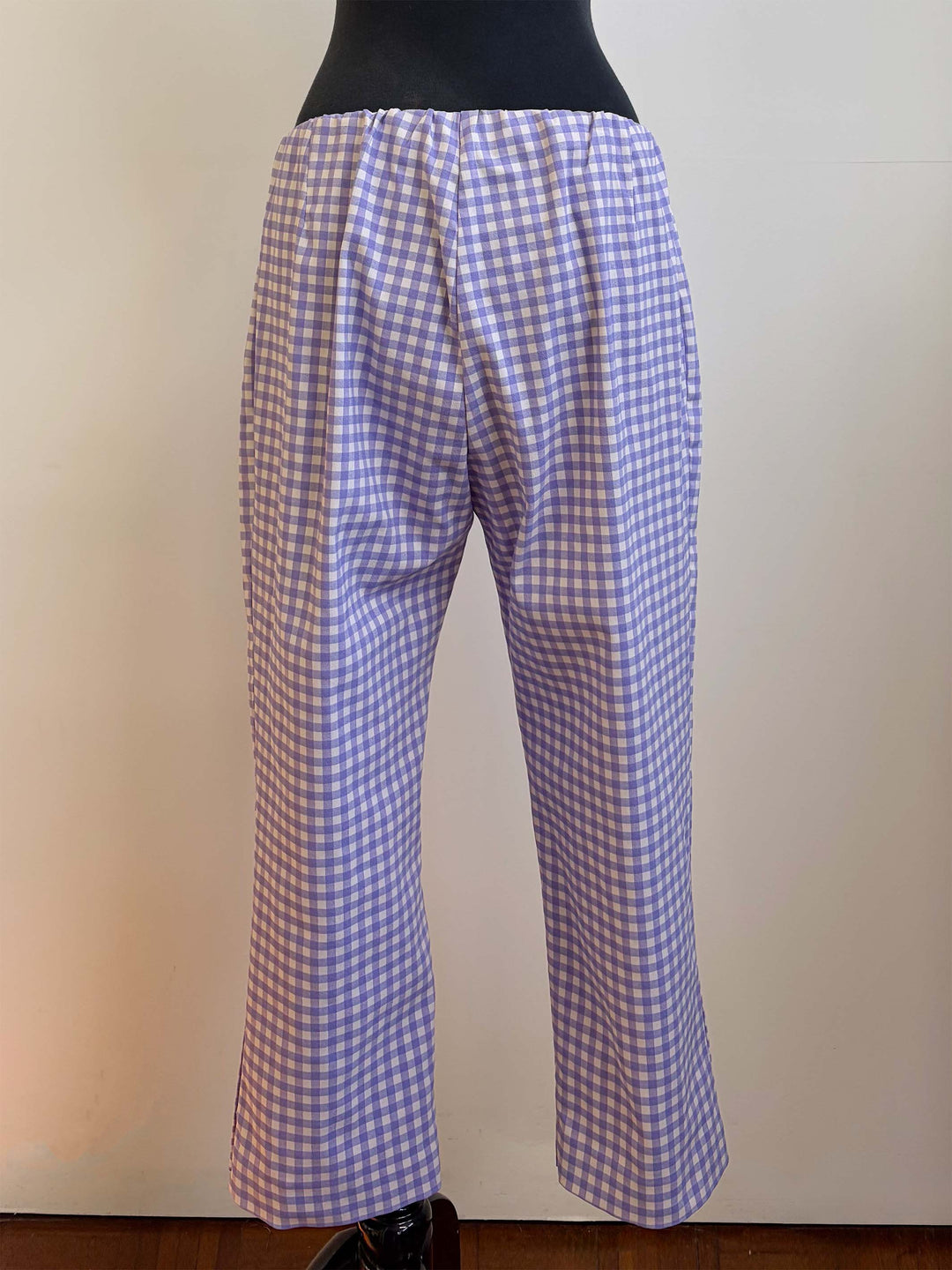 Straight Check Pant - Purple