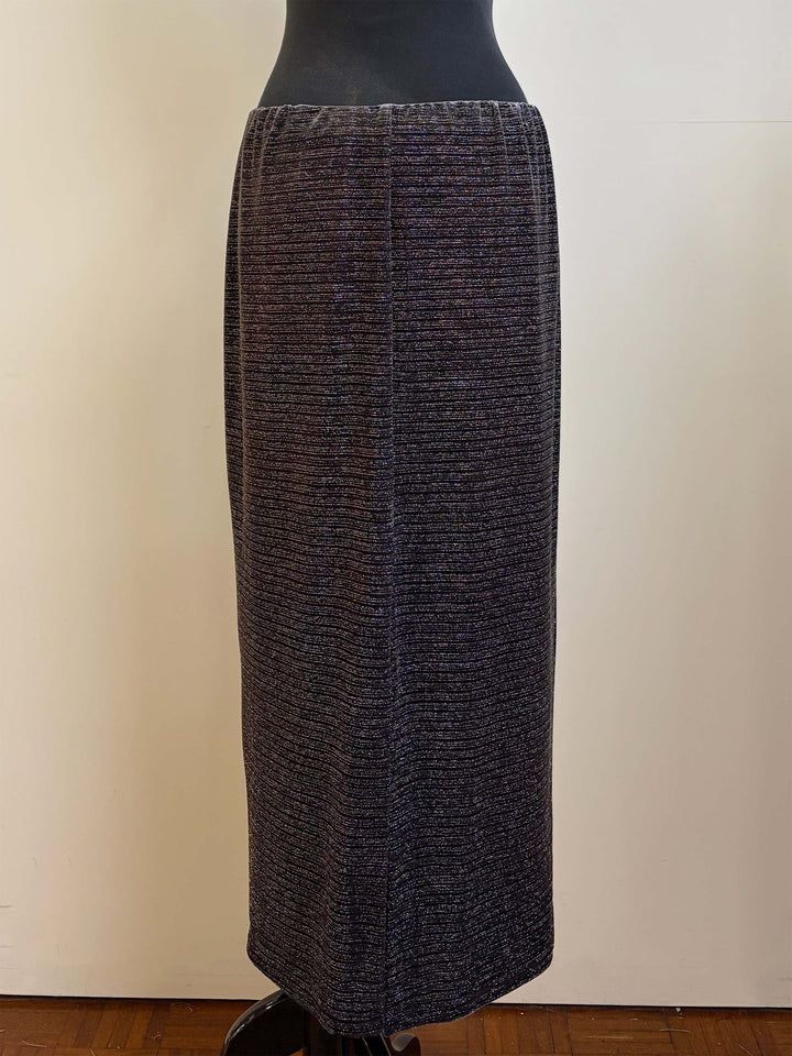 Velvet Midi Skirt - Dark Grey