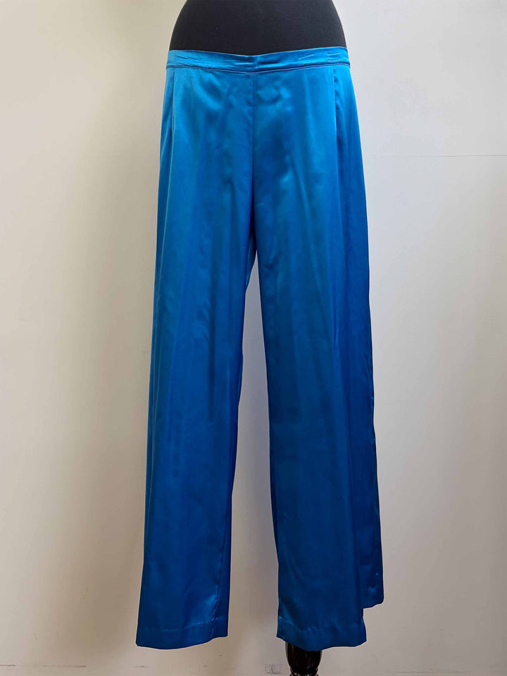 Full Length Satin Pant - Ocean