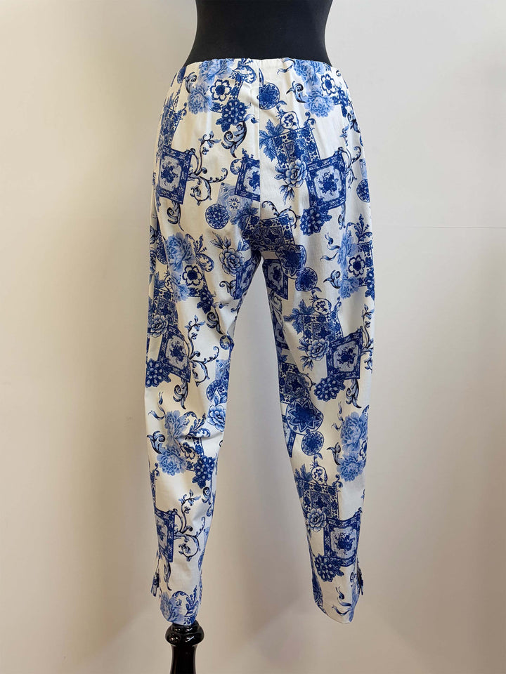 Printed Bengaline Pant - Blue