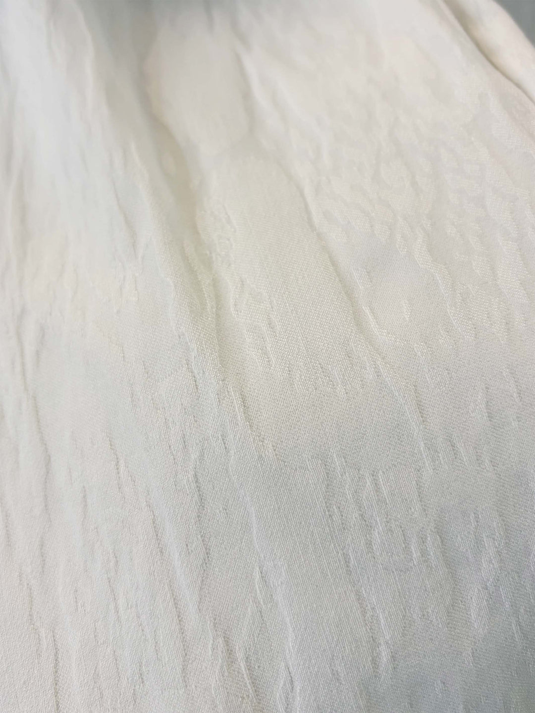 Textured Straight Leg Stretch Pant - White