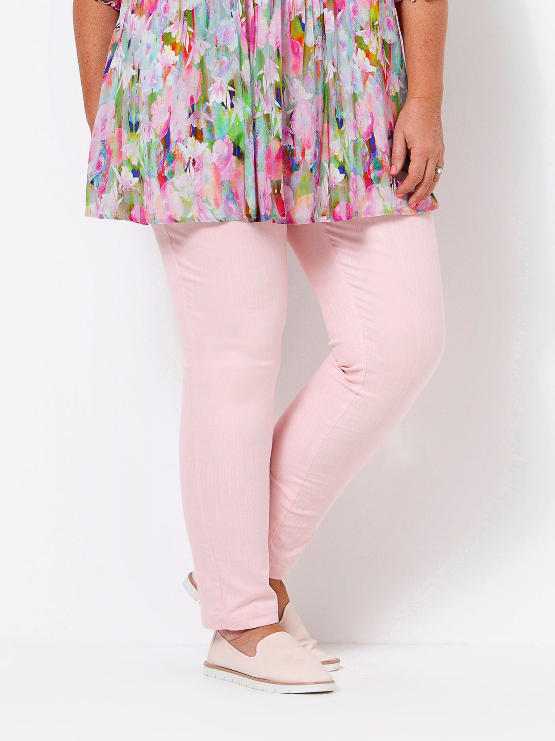 Pink Basic Plus Plus Size Pink Pants Australia – Swish Fashion