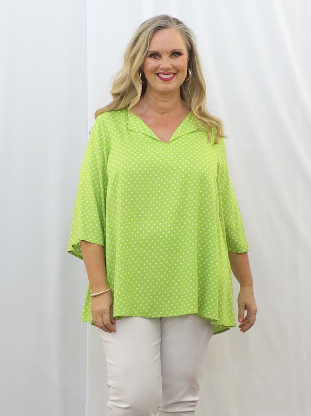 Lime Spot Top