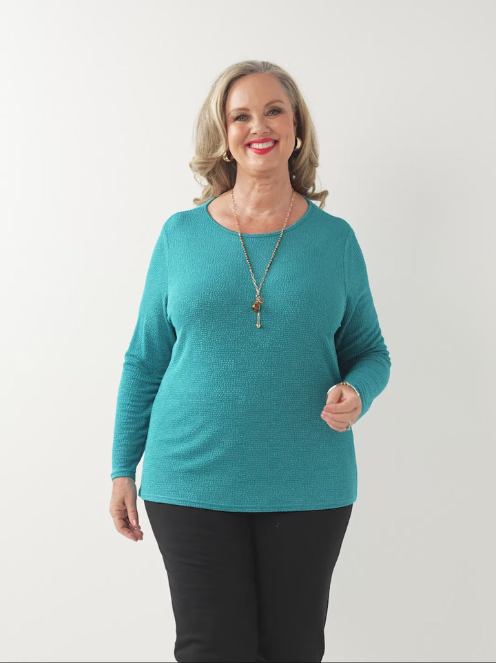 Popcorn Basic Top - Teal
