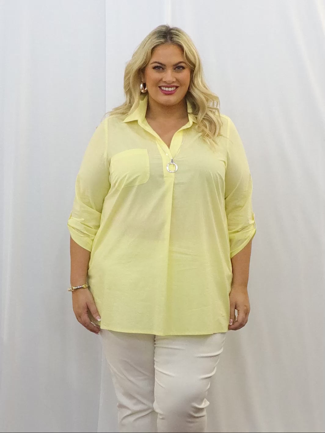 Lemon Cotton Cleo Shirt