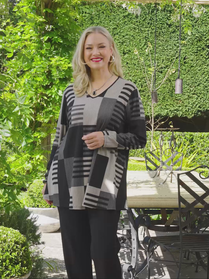 V-Neck Swing Top - Skyline