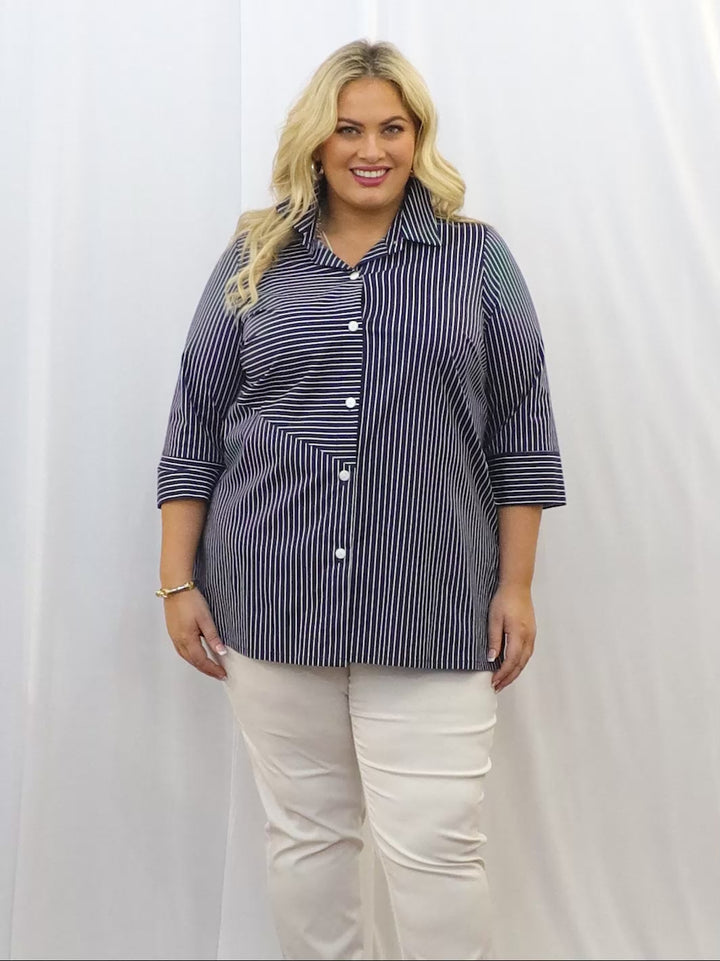 Navy Stripe Shirt