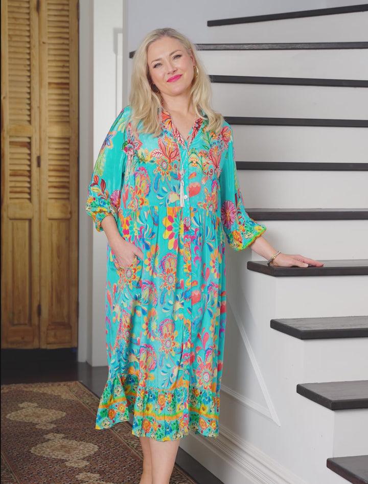 Kinsley Print Button Through Dress