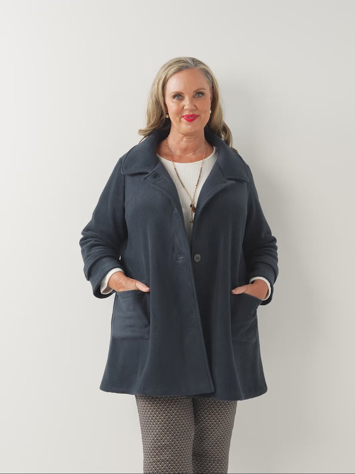 Polar Fleece Coat - Midnight