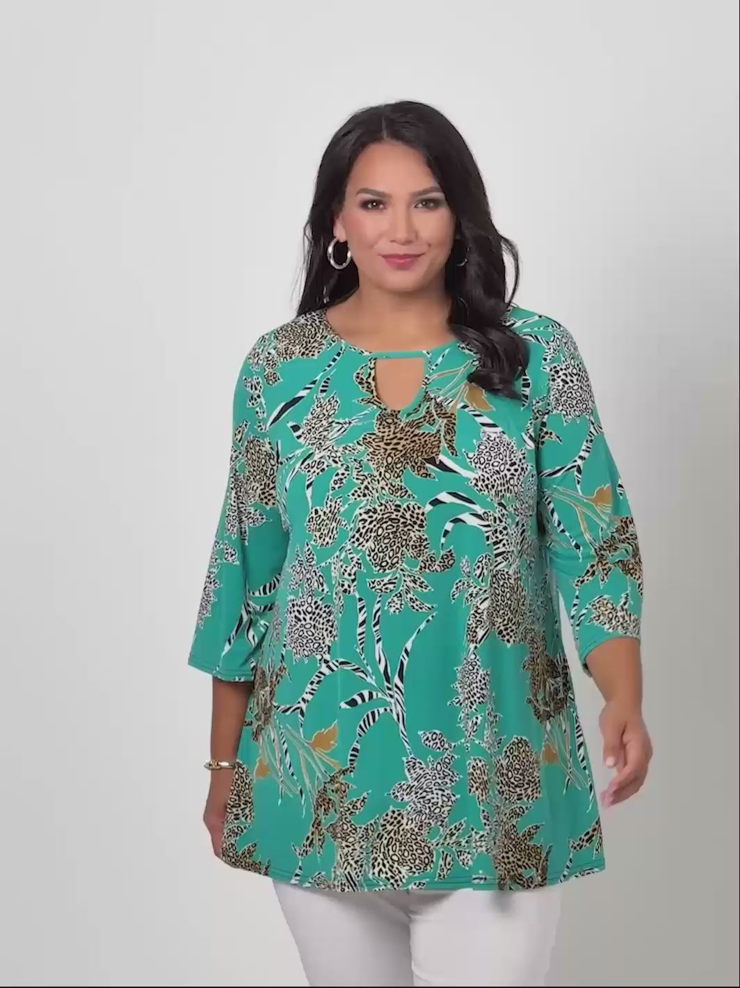 Keyhole Jersey Top - A Touch of Wild