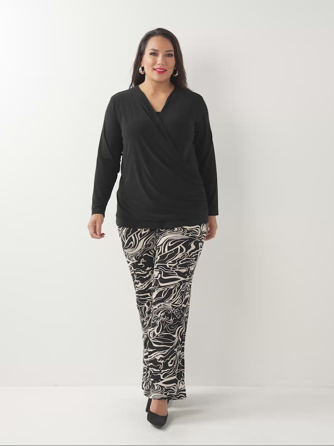 Printed Jersey Palazzo Pant - Code Name