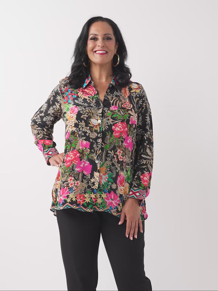 Collared Printed Shirt - Fantasia