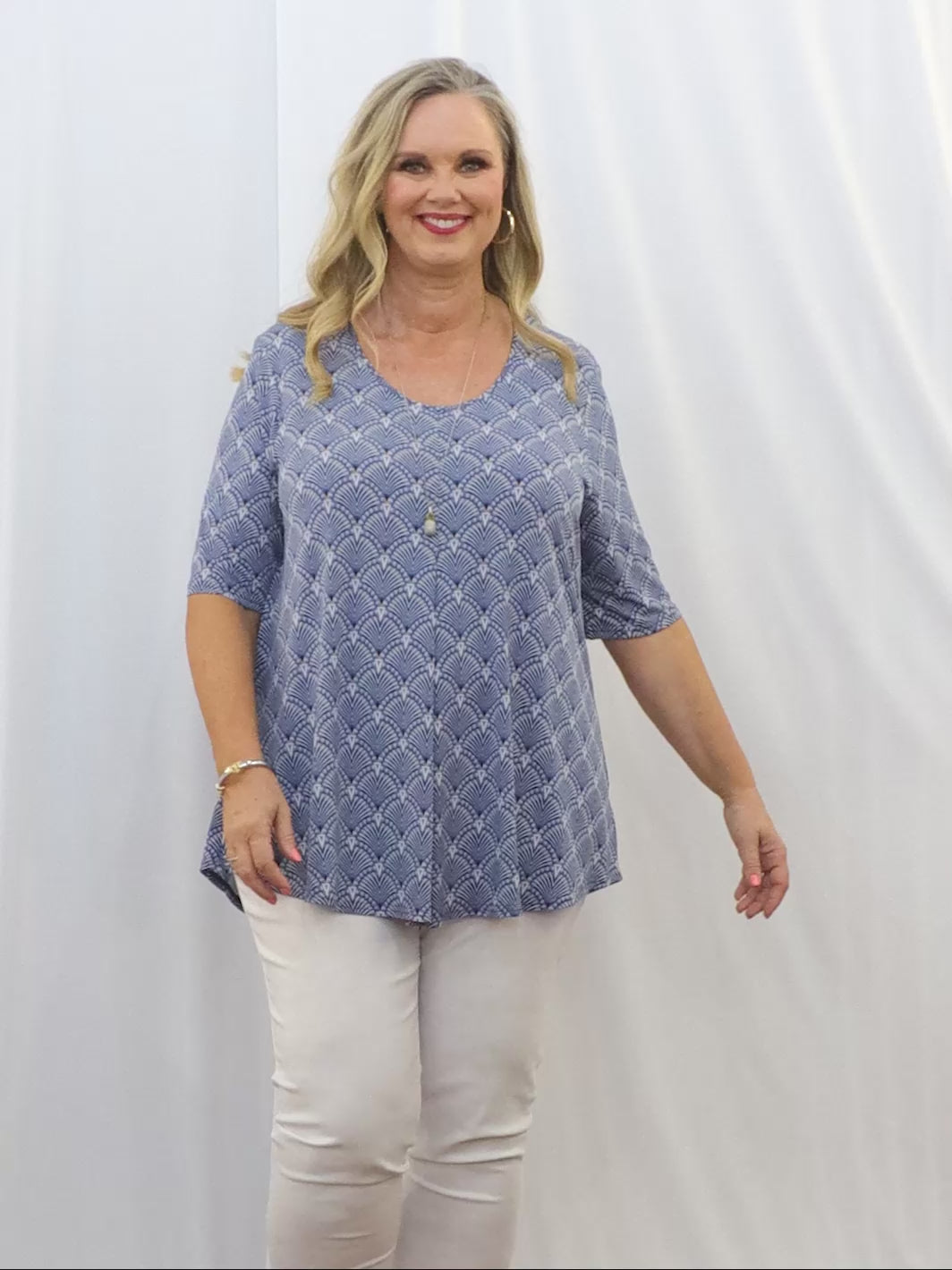 Blue Deco Invert Top