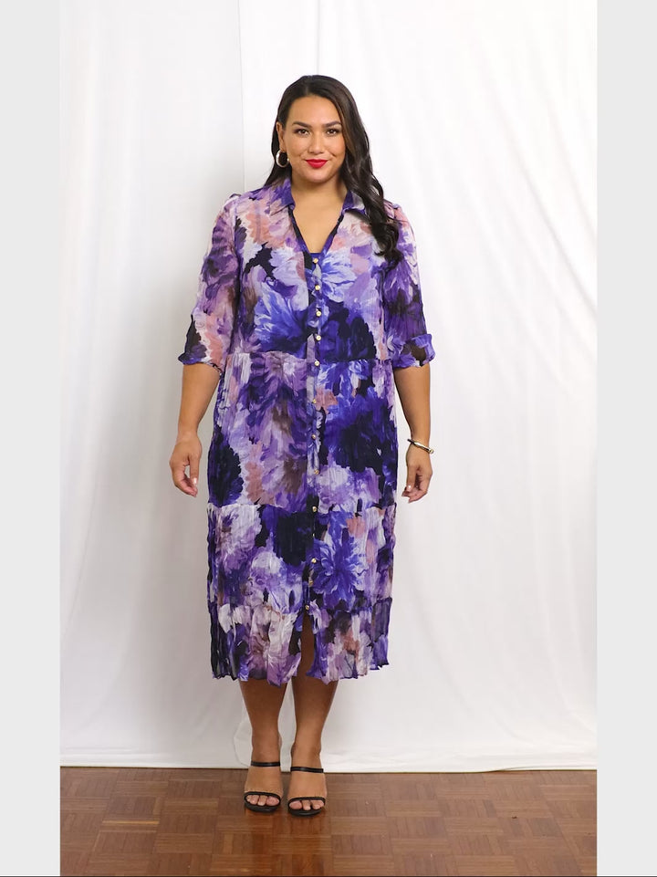 Jacaranda Flora Dress