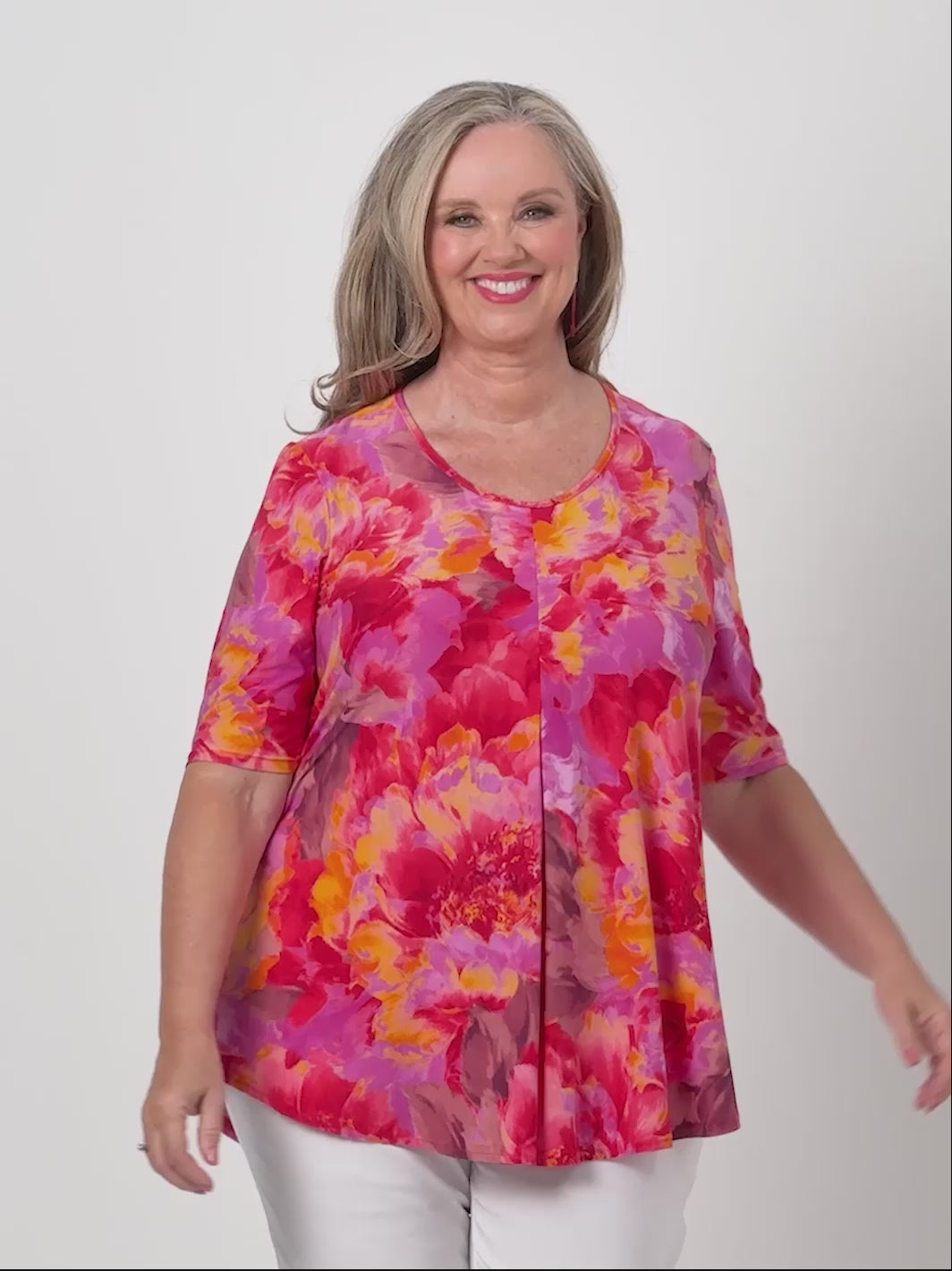 Invert Print Jersey Top - Sunburst