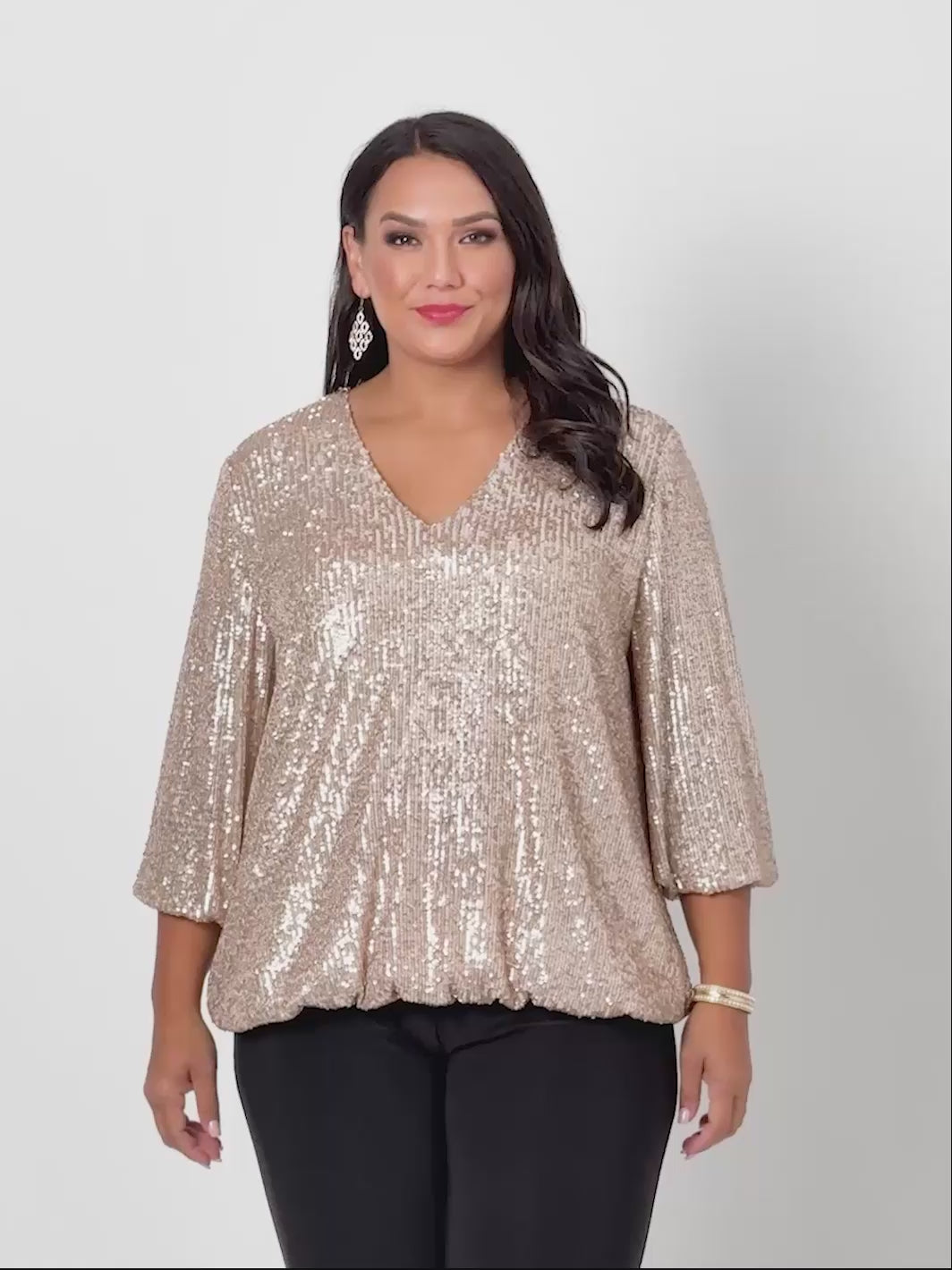 Sequin Evening Top - Moet