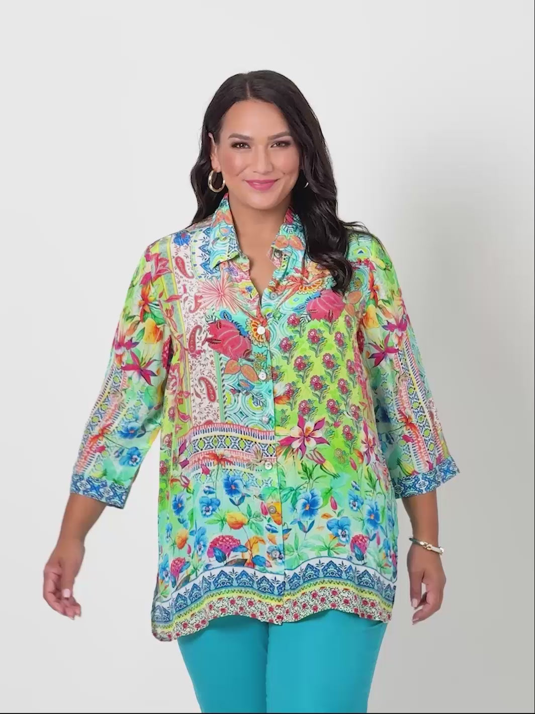 Layla Print Collared Shirt