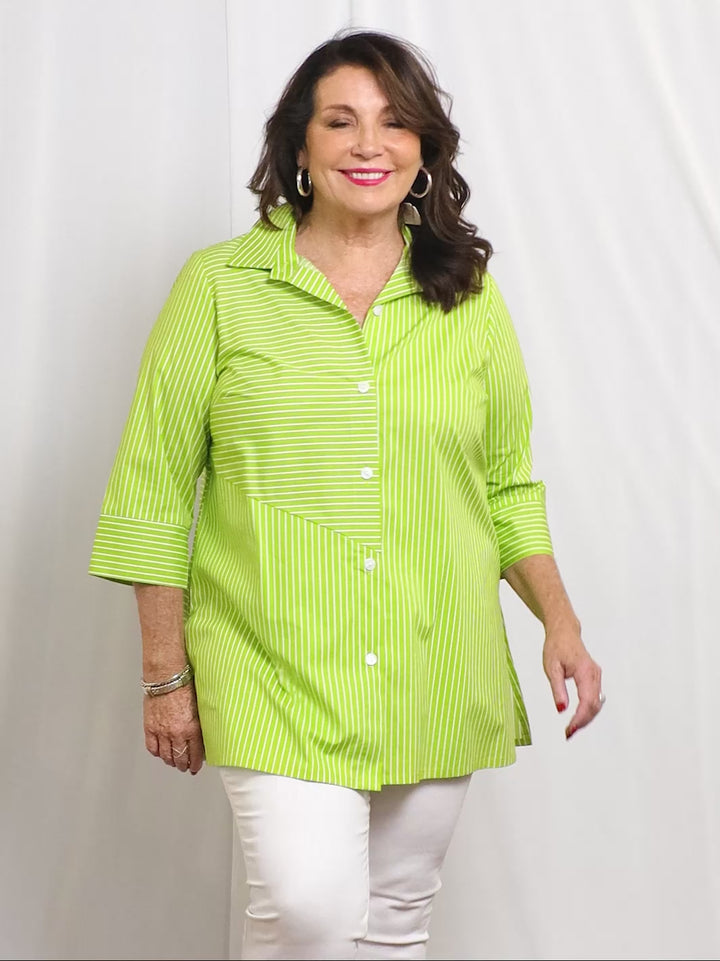 Lime Stripe Shirt