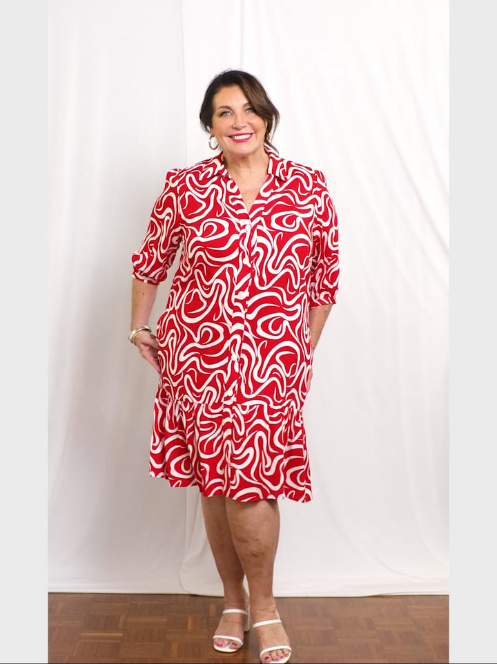 Fire Blaze Squiggles Dress