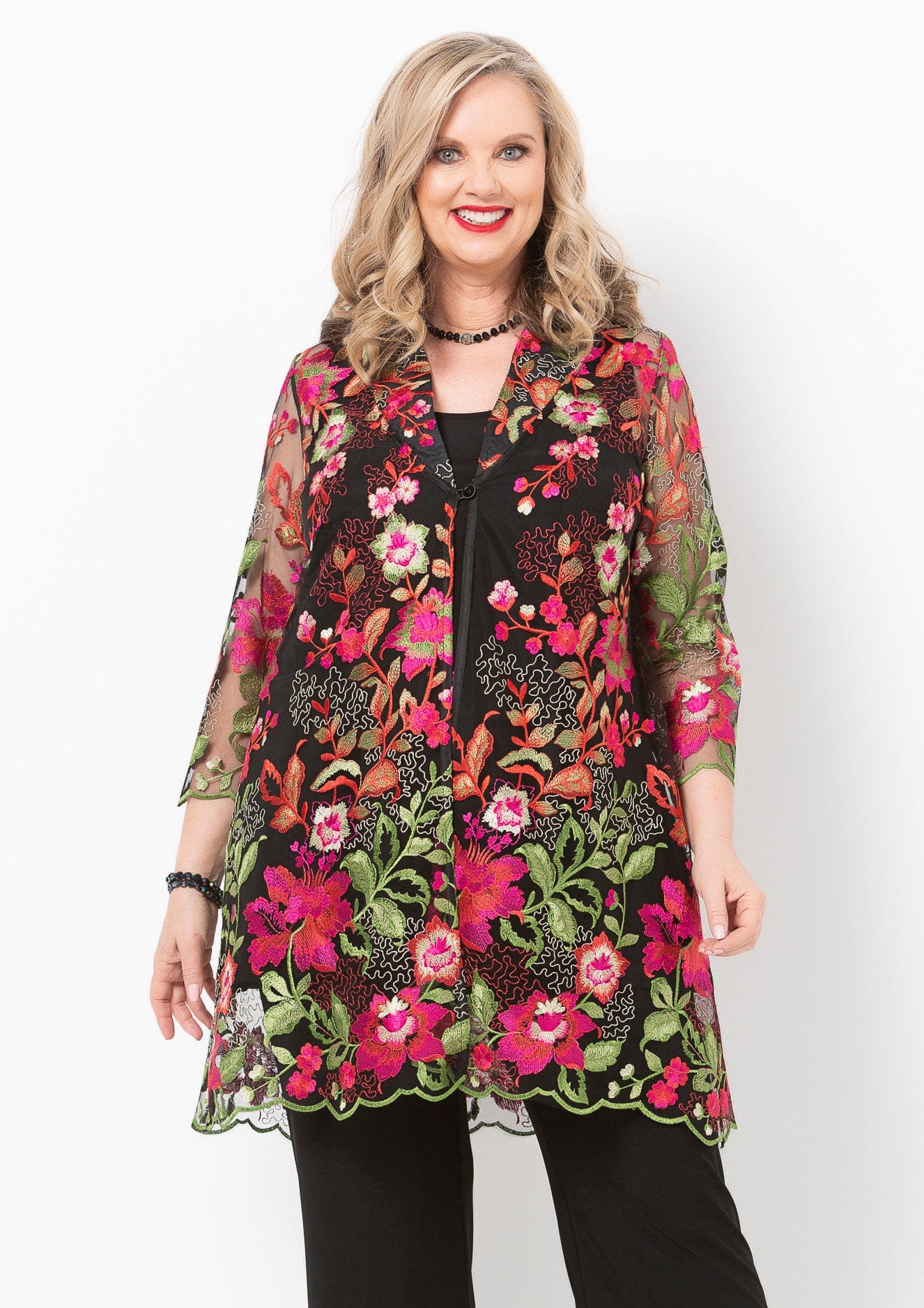 Plus size embroidered coat shops